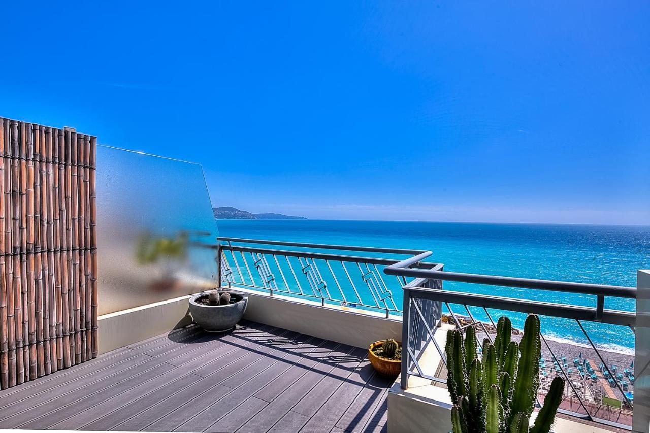 Apartament Le Florentina, Dernier Etage Avec Terrasse, Vue Sur La Baie Des Anges Nicea Zewnętrze zdjęcie